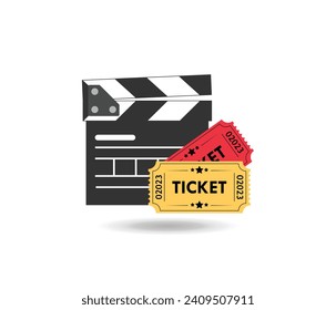 Cartel de cierre con icono de boleto de cine