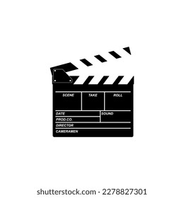 Clapper Board for Cinematography Concept, Movie or Film. Vector Illustration
