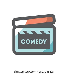 Clapper board Comedy Vector icon Cartoon illustration