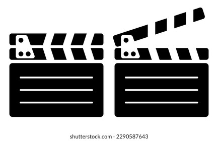 Clapper Board. Director's Film Movie Clapper Board. Vector illustration.