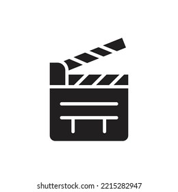 Clapper Board Filled Icon Vector Illustration
