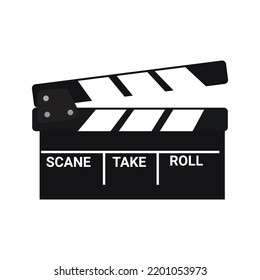 clapper board film icon vector design