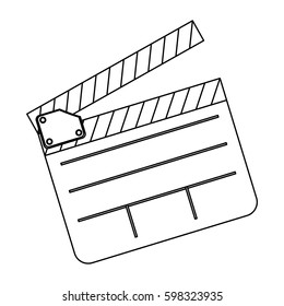 clapper board film icon, vector illustraction design image