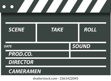 clapper board film vector flat illustration