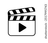 Clapper board icon. Clapper icon