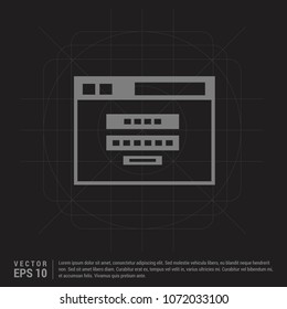 Clapper board icon - Black Creative Background