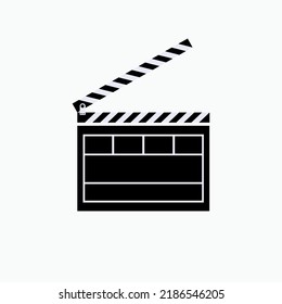 Clapper Board Icon. Film Maker Element - Vector.