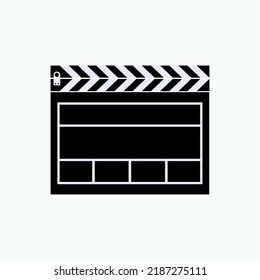 Clapper Board Icon. Film Maker Element - Vector. 