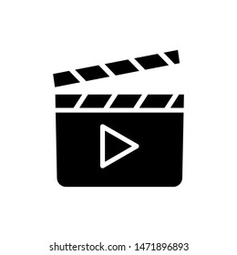 Clapper Board  Icon Flat Design