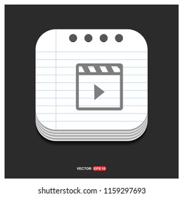 Clapper board icon - Free vector icon