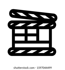 clapper board icon isolated sign symbol vector illustration - high quality black style vector icons
