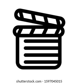 clapper board icon isolated sign symbol vector illustration - high quality black style vector icons
