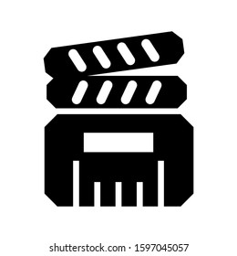 clapper board icon isolated sign symbol vector illustration - high quality black style vector icons
