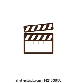 clapper board icon on a white background