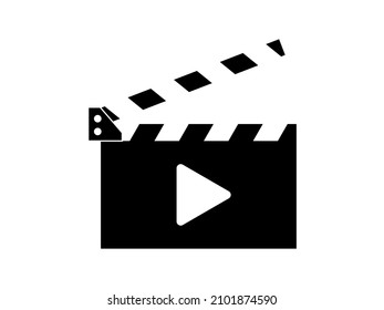 Clapper board icon. One of set web icons