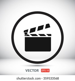 Clapper board  icon. One of set web icons