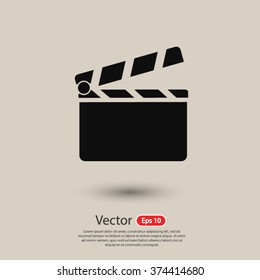 Clapper board  icon. One of set web icons