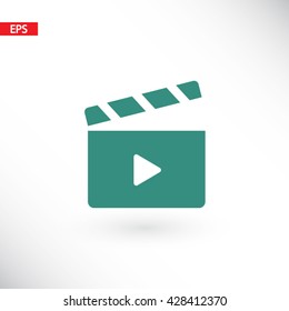 Clapper board  icon. One of set web icons