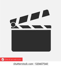 Clapper board  icon. One of set web icons