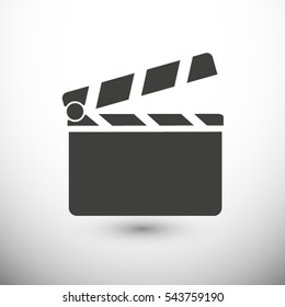 Clapper board  icon. One of set web icons