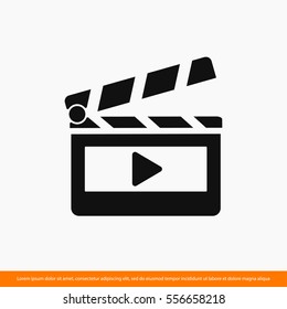 Clapper board  icon. One of set web icons