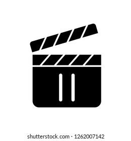 Clapper board icon vector