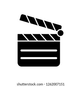 Clapper board icon vector