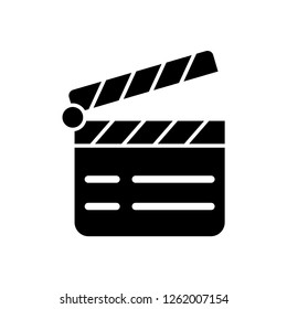Clapper board icon vector