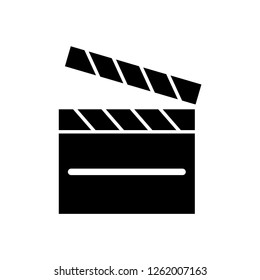 Clapper board icon vector