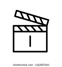 Clapper board icon vector