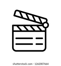 Clapper board icon vector