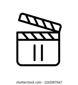 Clapper board icon vector
