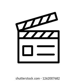 Clapper board icon vector