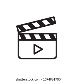 Clapper Board Icon Vector