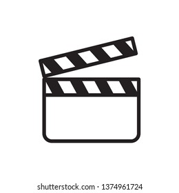 Clapper Board Icon Vector Stock Vector (Royalty Free) 1374961724 ...