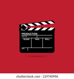 Clapper board icon - Vector