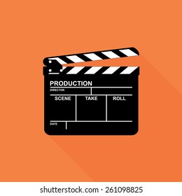 Clapper board icon - Vector