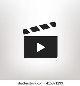 Clapper board icon vector