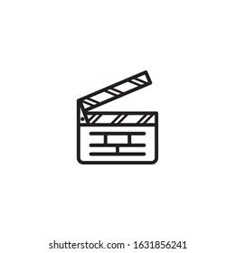 Clapper board icon vector design template