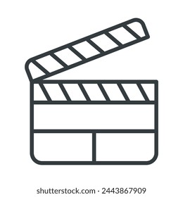 Clapper board icon vector design template