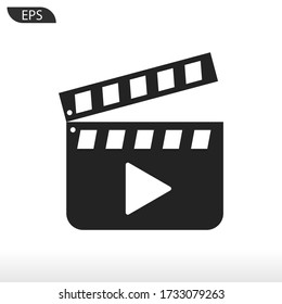 Clapper board icon vector eps 10