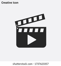 Clapper board icon vector eps 10