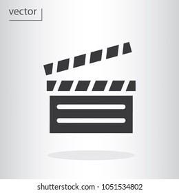 Clapper board icon - vector illustration EPS 10, flat design icon