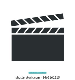 Clapper board icon vector illustration logo template for many purpose