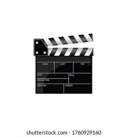clapper board icon, vector illustration