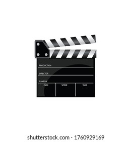 clapper board icon, vector illustration