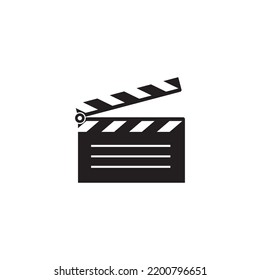 clapper board icon vector illustration logo design 