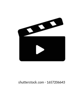Clapper board icon vector logo template