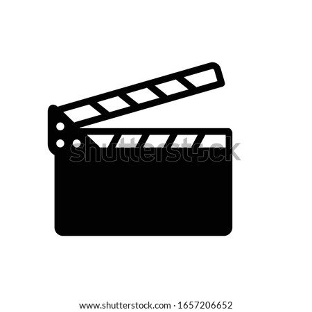 Clapper board icon vector logo template