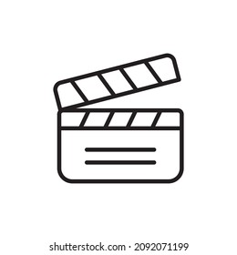 CLAPPER BOARD icon in vector. Logotype